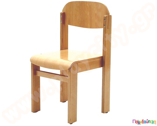 Καρεκλάκι ανατομικό και στοιβαζόμενο φυσικό χρώμα