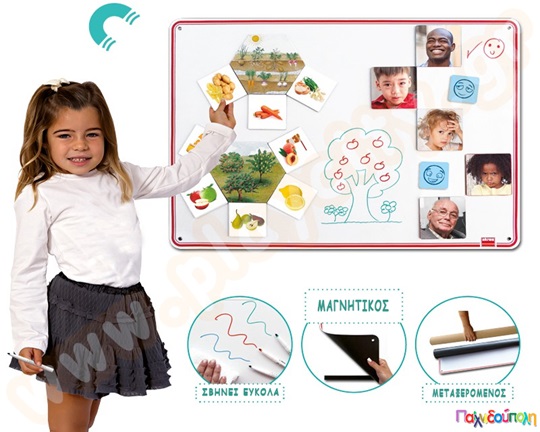 Εκπαιδευτικό Παιχνίδι Πίνακας μαρκαδόρου και μαγνητικός (70x50) cm