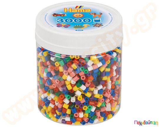 Χάντρες 5 χιλ. Χρωματιστές 3000 τεμ. HAMA