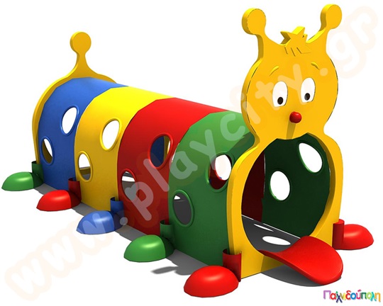 Πλαστικό τούνελ παιχνιδιού Χαρούμενο Σκουληκάκι Βασικό Σετ