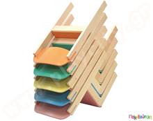 Καρεκλάκι ανατομικό και στοιβαζόμενο μπλε χρώμα  Ξύλινα Παιδικά Καρεκλάκια