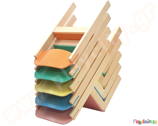 Καρεκλάκι ανατομικό και στοιβαζόμενο μπλε χρώμα