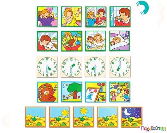 Εκπαιδευτικό Παιχνίδι Έννοια χρόνου και ρολογιού