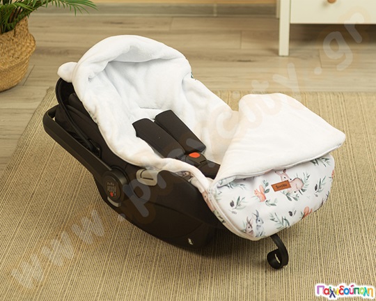 Υπνόσακος - Ποδόσακος καροτσιού ελαφάκια λευκά