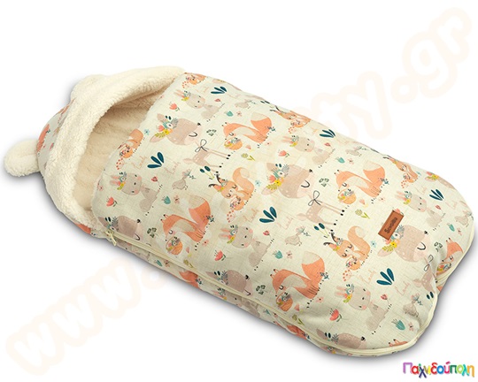 Υπνόσακος - Ποδόσακος καροτσιού ζωάκια