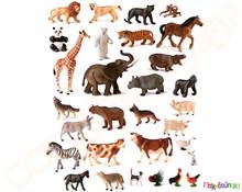 Mega set ζώα Φάρμας και ζώα Ζούγκλας 30 τμχ. σε κουτί  Ζωάκια Πλαστικά