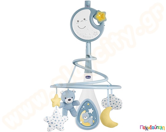 Chicco Περιστρεφόμενο carousel για παιδική κούνια μπλε