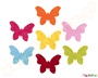 Πεταλούδες από τσόχα σετ 14 τεμαχίων